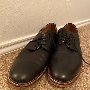 Steve Madden Bellman Leather Black Lace Up Derby Casual Dress Shoes